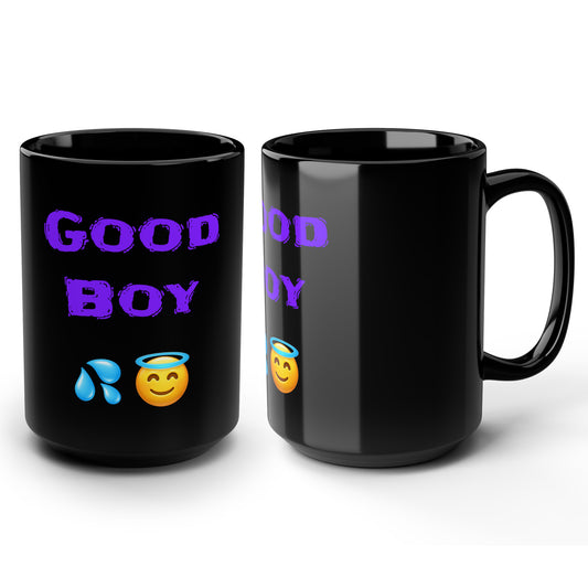 Good Boy 😇 – Black Mug 15oz
