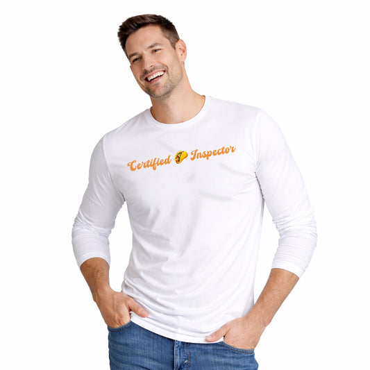 Certified 🌮 Inspector – Men's Long Sleeve Crew Tee