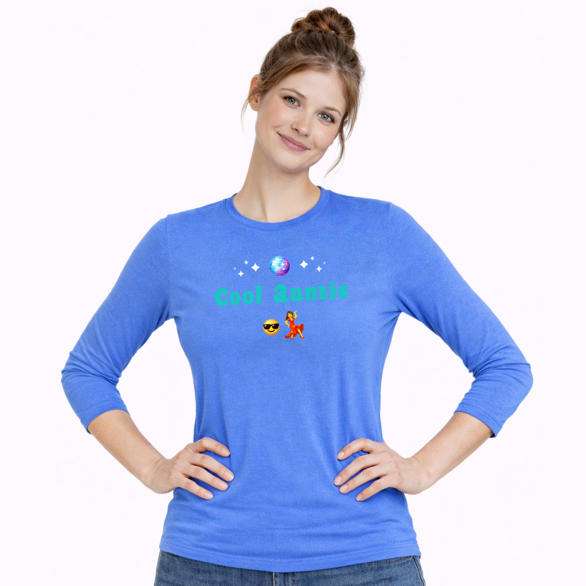 Cool Auntie🇺🇸 😎 💃 – Women’s Perfect Blend® CVC Long Sleeve Tee