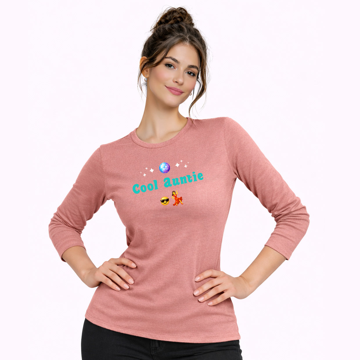 Cool Auntie🇺🇸 😎 💃 – Women’s Perfect Blend® CVC Long Sleeve Tee