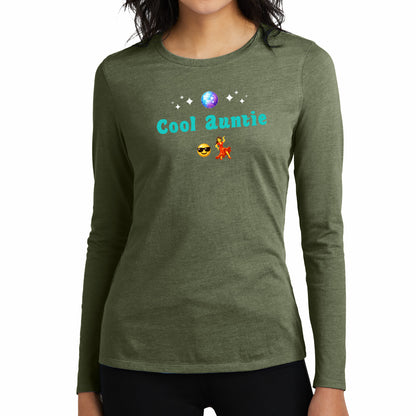 Cool Auntie🇺🇸 😎 💃 – Women’s Perfect Blend® CVC Long Sleeve Tee