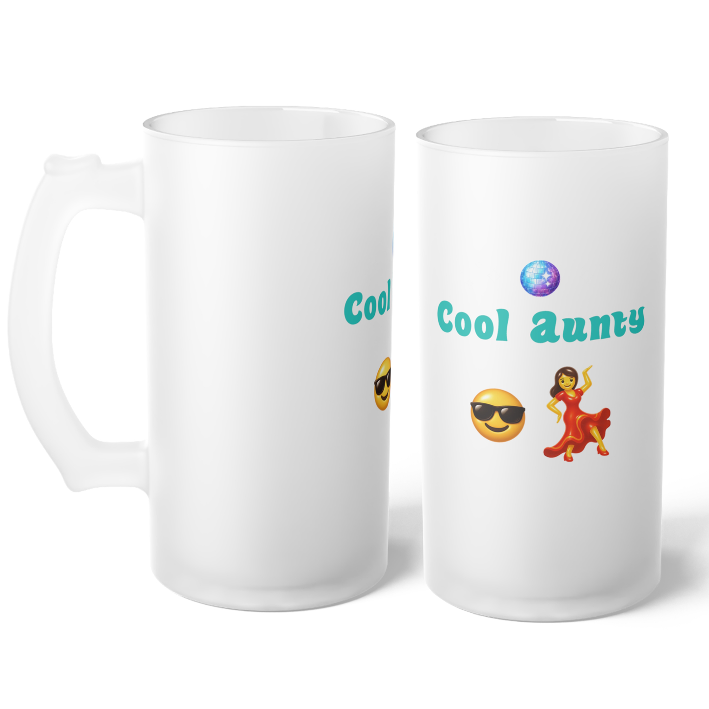 Cool Aunty🇬🇧 😎 💃 – Frosted Glass Beer Mug 16oz
