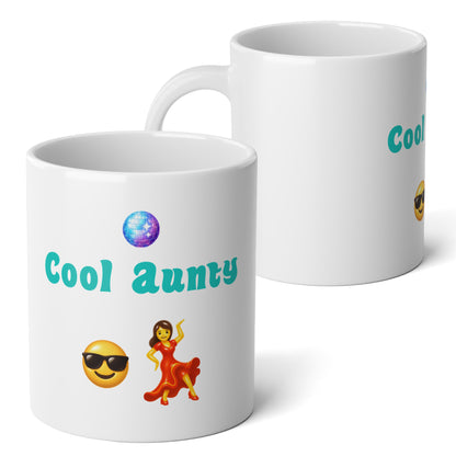 Cool Aunty🇬🇧 😎 💃 – White Jumbo Mug 20oz