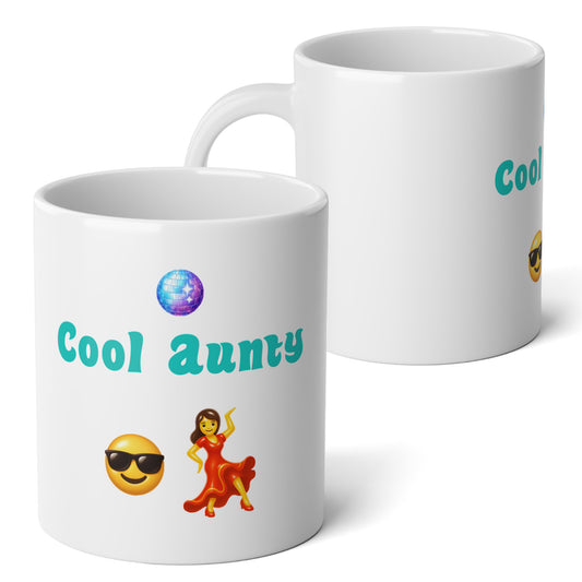Cool Aunty🇬🇧 😎 💃 – White Jumbo Mug 20oz