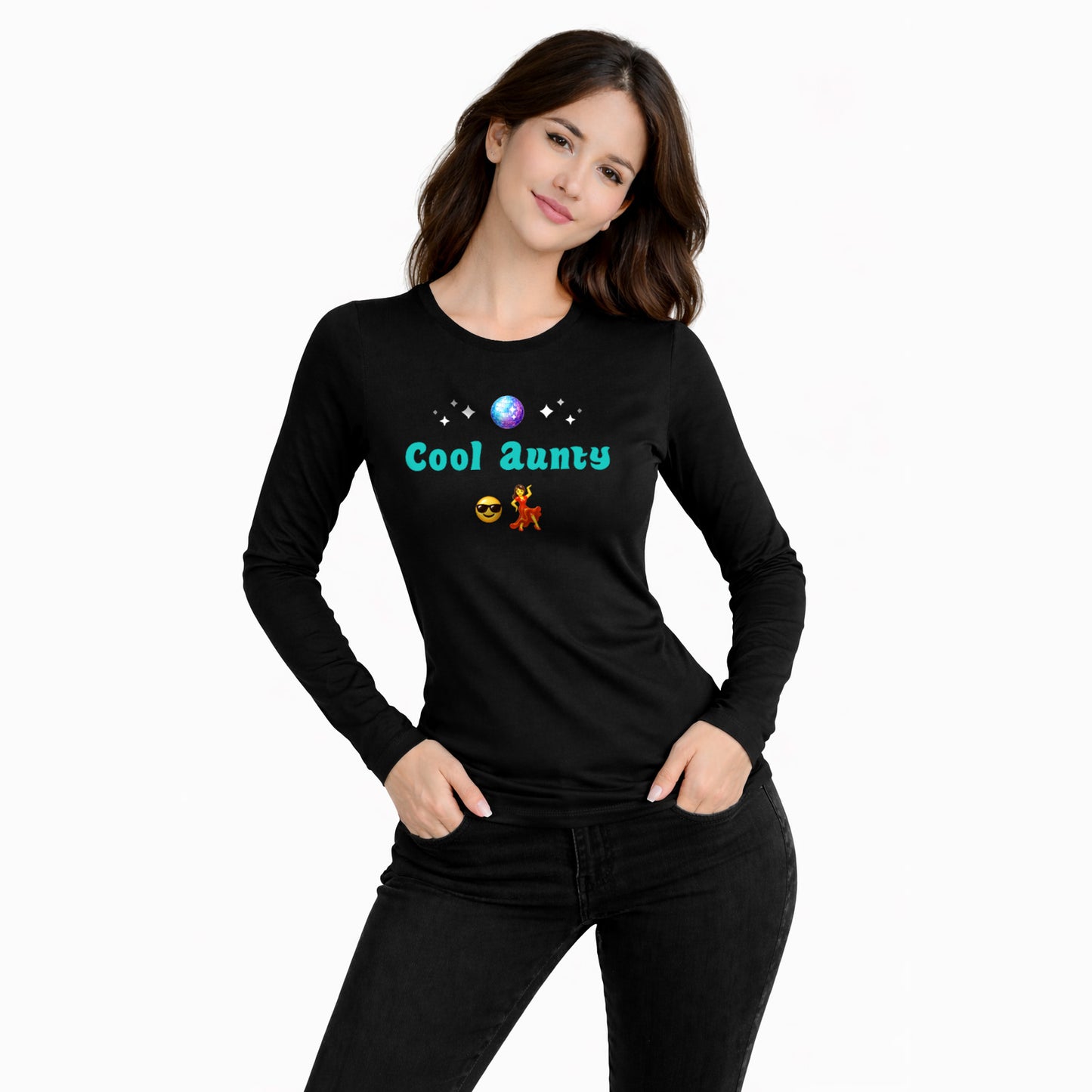 Cool Aunty🇬🇧 😎 💃 – Women’s Perfect Blend® CVC Long Sleeve Tee