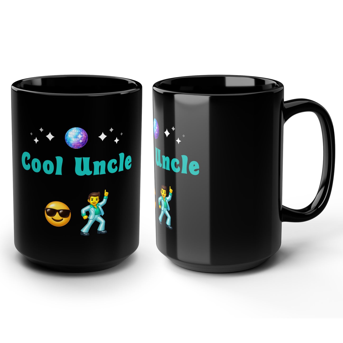 Cool Uncle 😎 🕺 – Black Mug 15oz