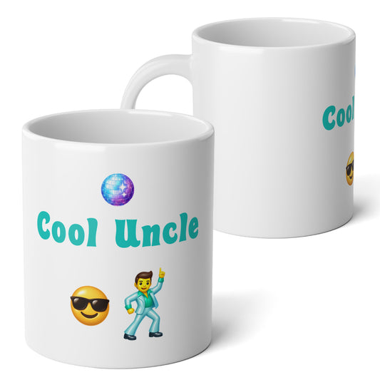 Cool Uncle 😎 🕺 – White Jumbo Mug 20oz