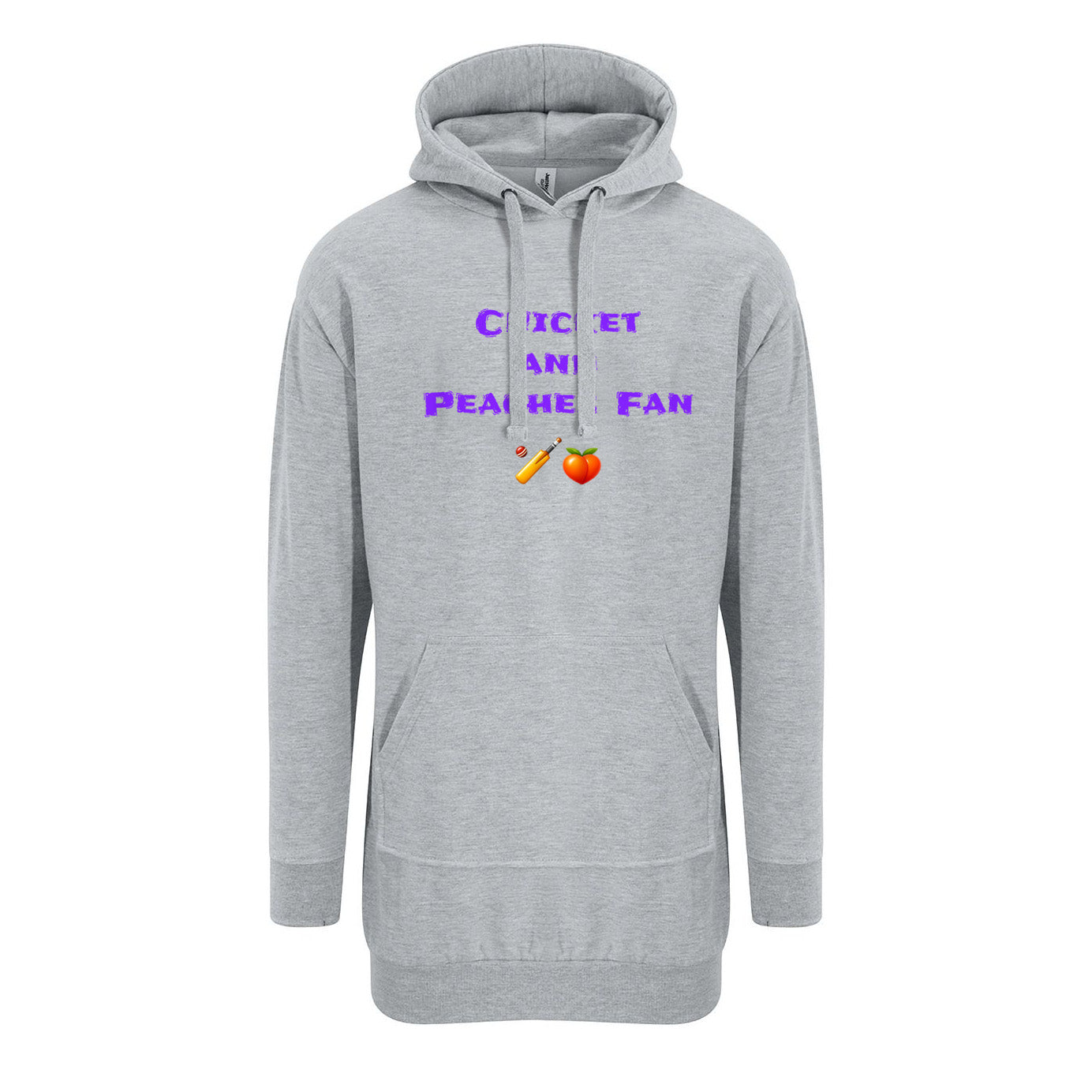 Cricket & Peaches Fan 🏏 🍑 – Premium Adult Hoodie Dress