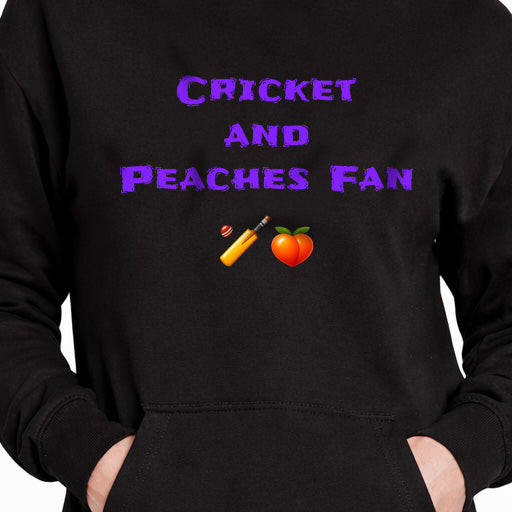 Cricket & Peaches Fan 🏏 🍑 – Premium Adult Hoodie Dress