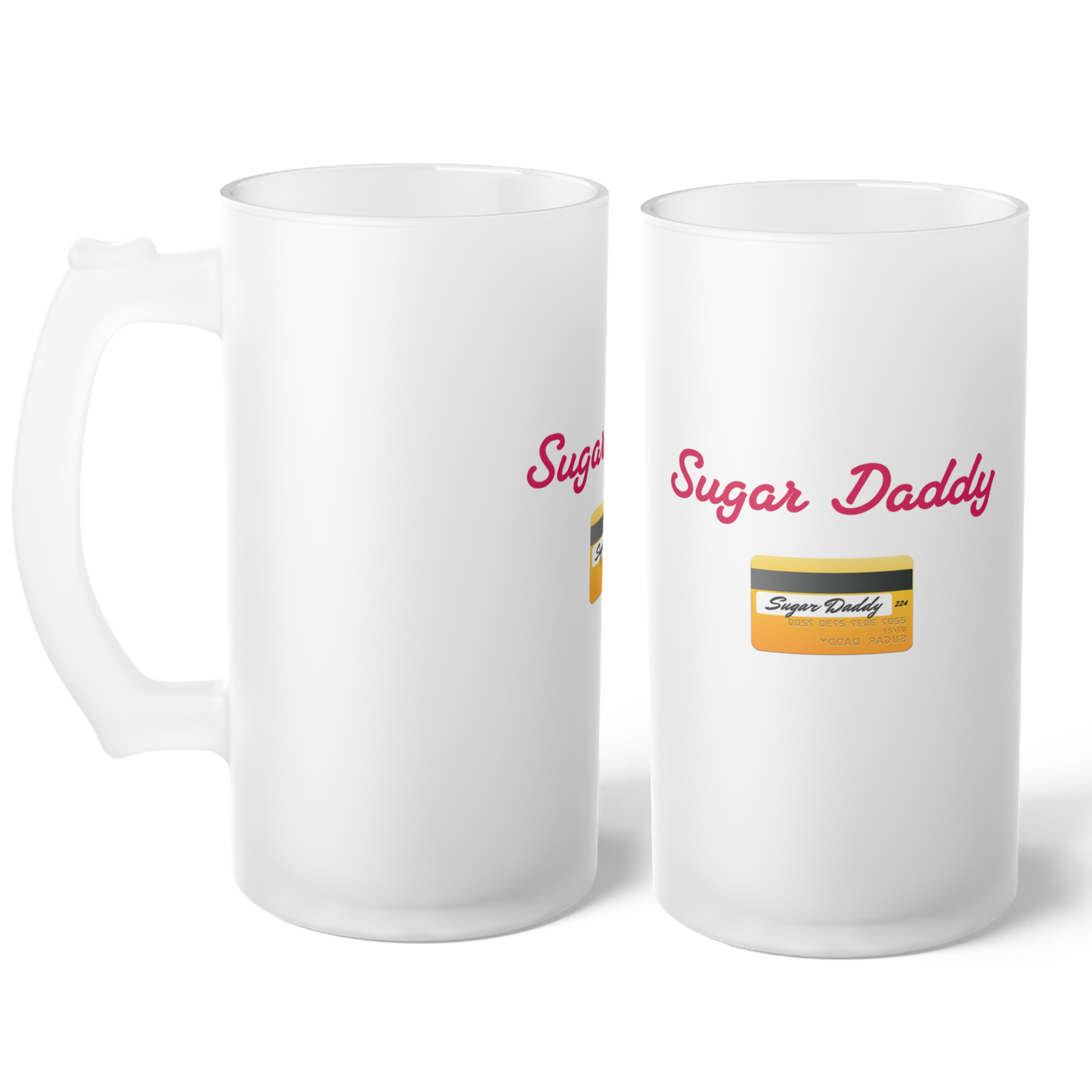 Daddy 💳 – Frosted Glass Beer Mug 16oz