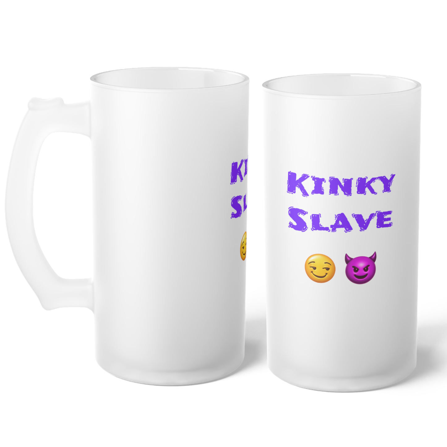 Flirty Rebel 😏 🔥 – Frosted Glass Beer Mug 16oz