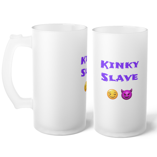 Flirty Rebel 😏 🔥 – Frosted Glass Beer Mug 16oz