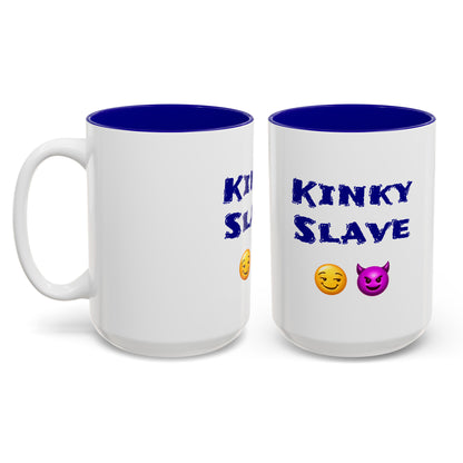 Flirty Rebel 😏 🔥 – Two-Tone Accent White-Blue Mug 15oz