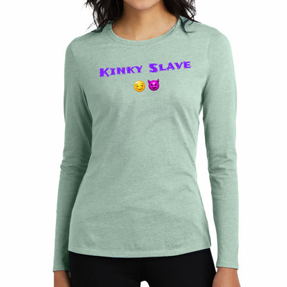 Flirty Rebel 😏 🔥 – Women’s Perfect Blend® CVC Long Sleeve Tee