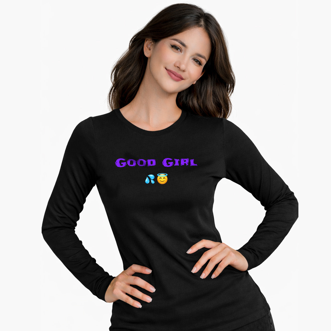 Good Girl 😇 – Women’s Perfect Blend® CVC Long Sleeve Tee