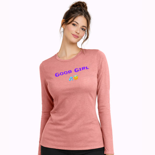 Good Girl 😇 – Women’s Perfect Blend® CVC Long Sleeve Tee