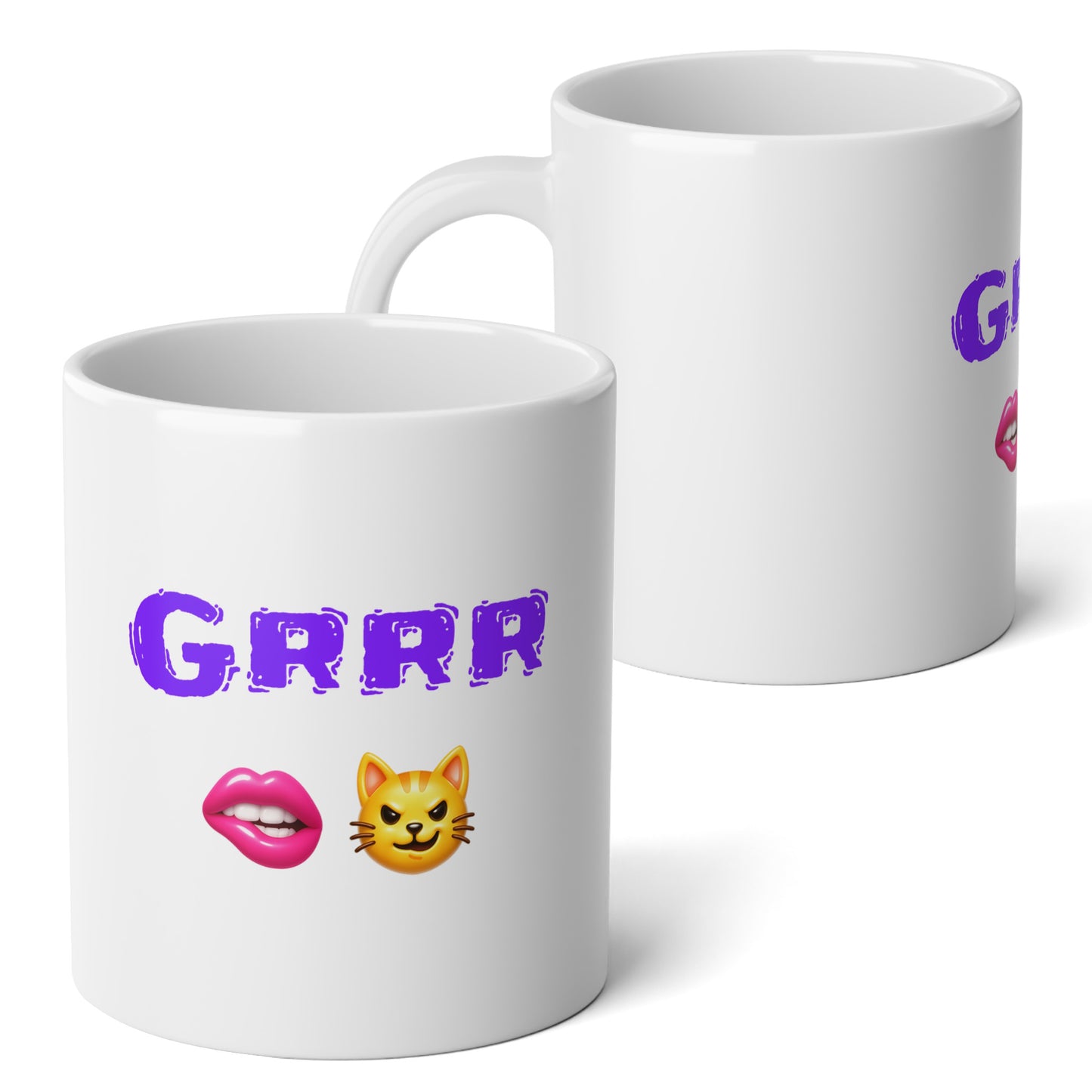 Grrr 🫦 😼 – White Jumbo Mug 20oz