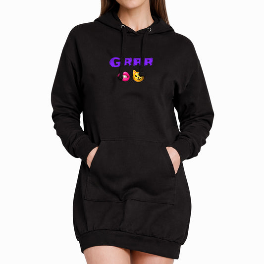 Grrr 🫦 😼 – Premium Adult Hoodie Dress