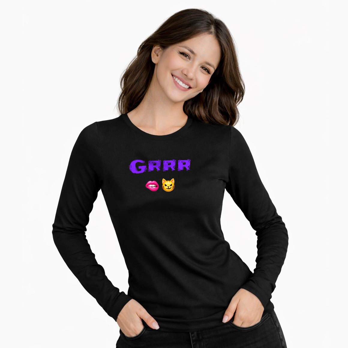 Grrr 🫦 😼 – Women’s Perfect Blend® CVC Long Sleeve Tee