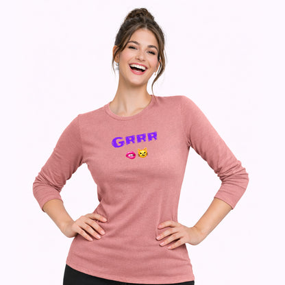 Grrr 🫦 😼 – Women’s Perfect Blend® CVC Long Sleeve Tee