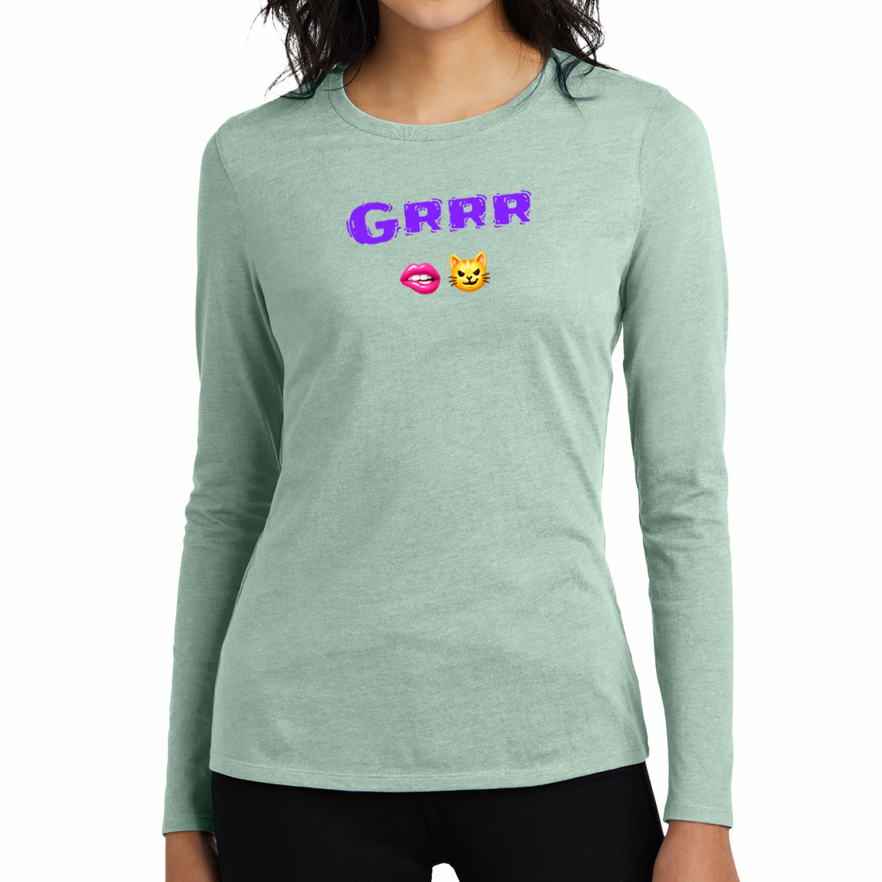 Grrr 🫦 😼 – Women’s Perfect Blend® CVC Long Sleeve Tee