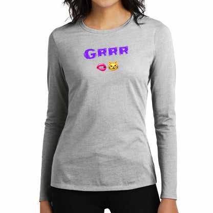 Grrr 🫦 😼 – Women’s Perfect Blend® CVC Long Sleeve Tee