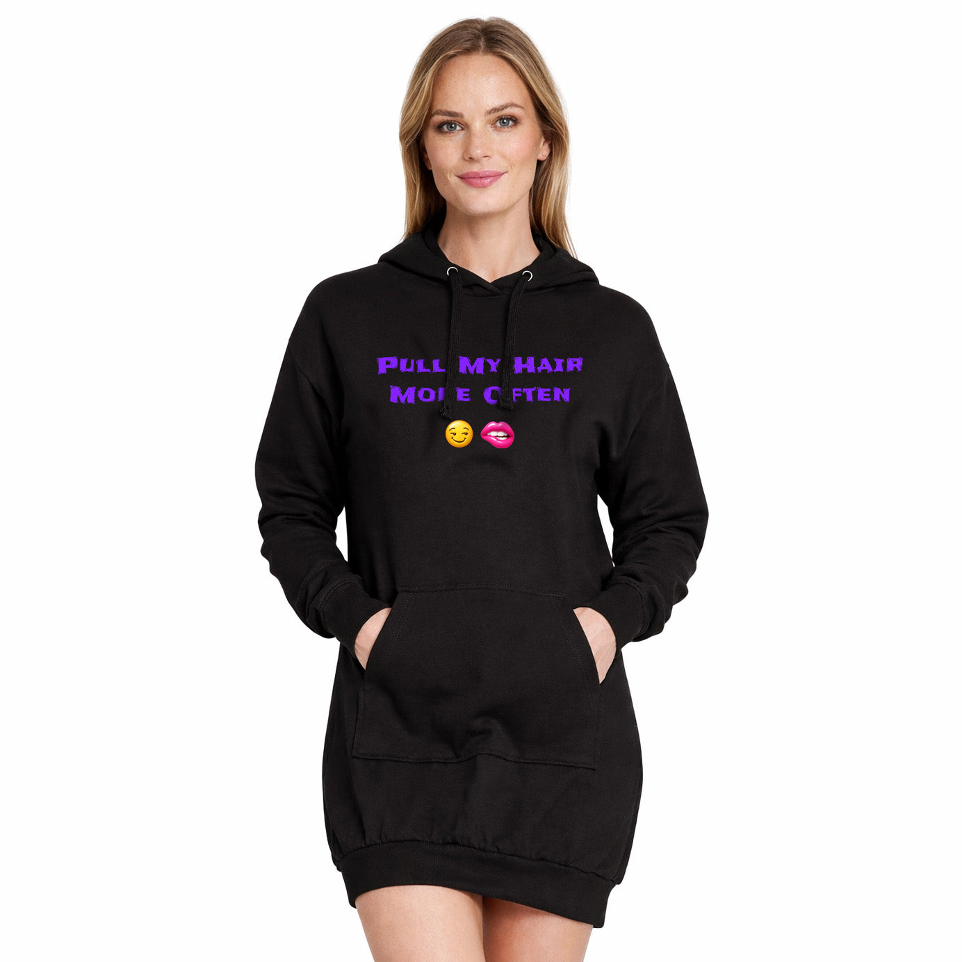 Play Nice With My Hair 🫦 😏 – Premium Adult Hoodie Dress