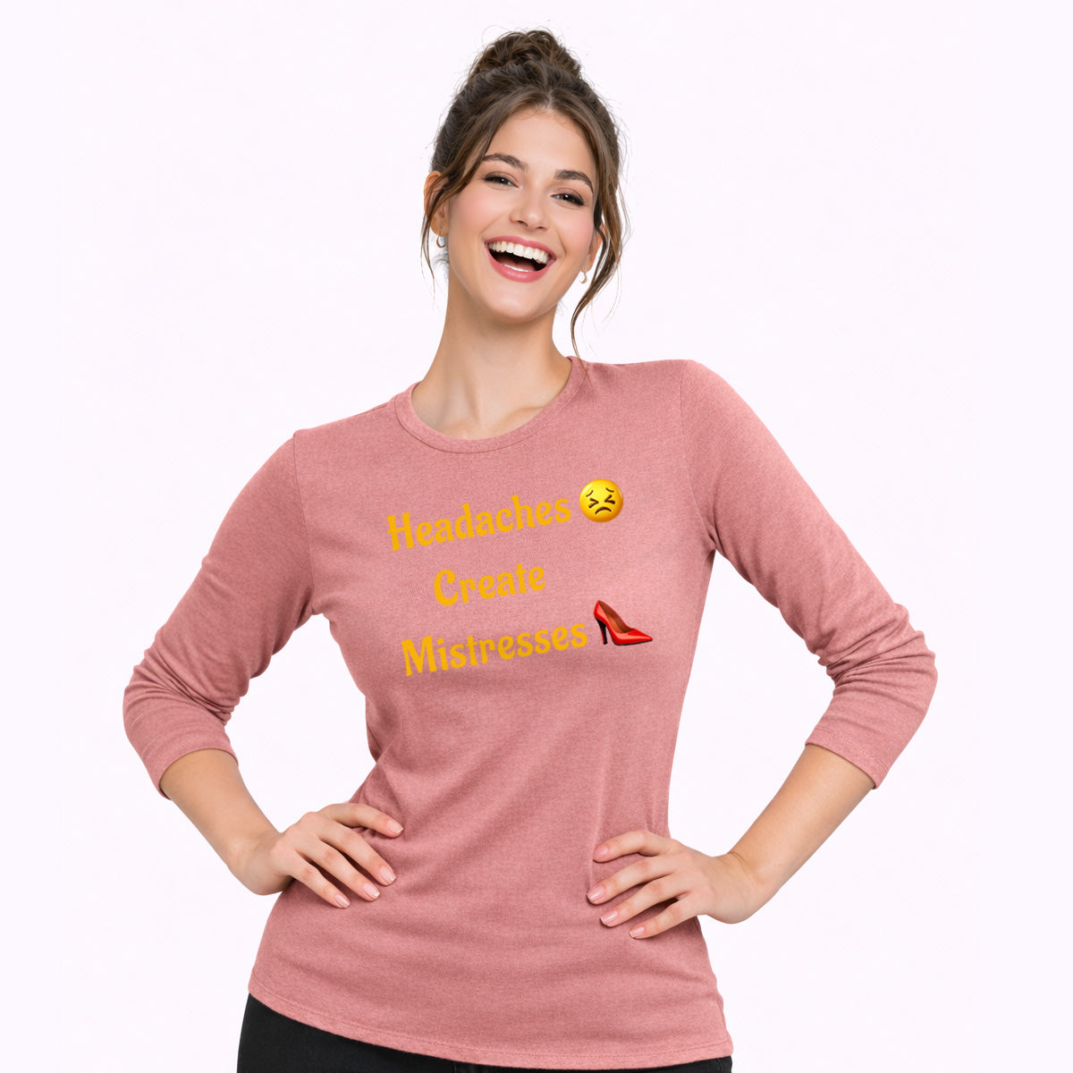 Headaches 😣 Create Drama 👠 – Women’s Perfect Blend® CVC Long Sleeve Tee
