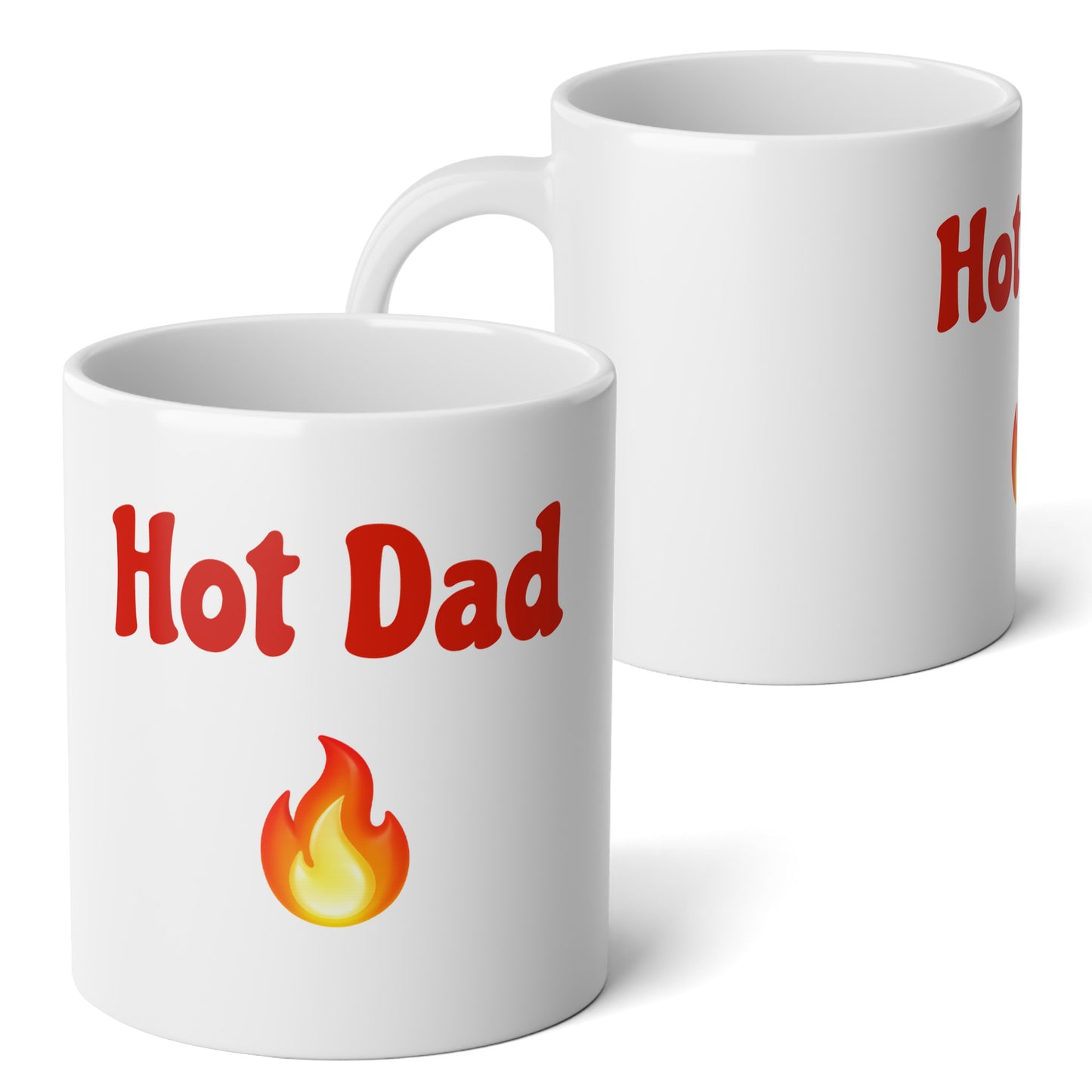Hot Dad 🔥 – White Jumbo Mug 20oz