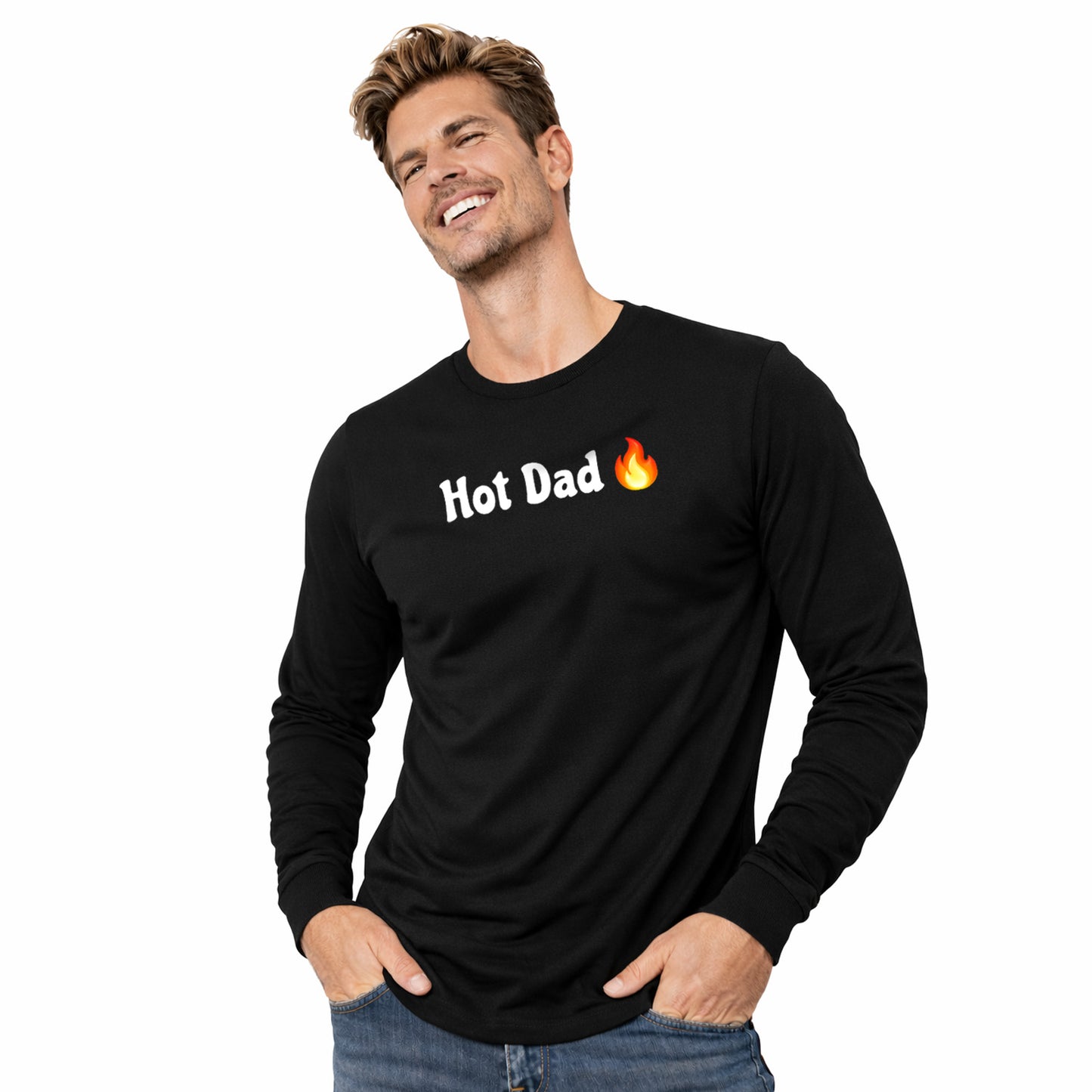 Hot Dad 🔥 – Unisex Jersey Long Sleeve Tee
