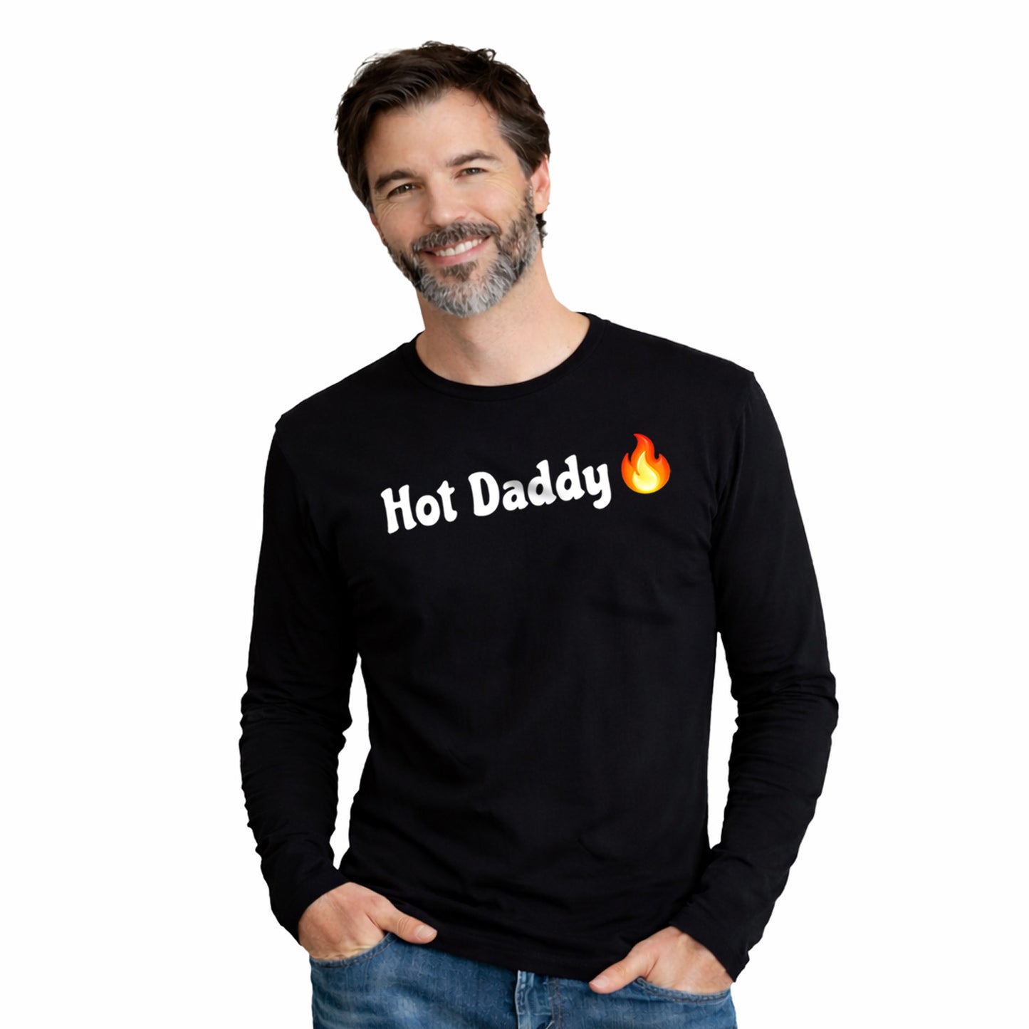 Hot Daddy 🔥 – Men's Long Sleeve Crew Tee