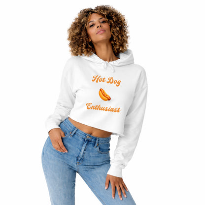 Hot Dog 🌭 Enthusiast – Crop Hoodie