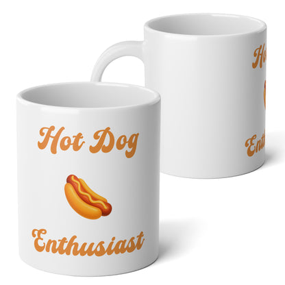 Hot Dog 🌭 Enthusiast – White Jumbo Mug 20oz