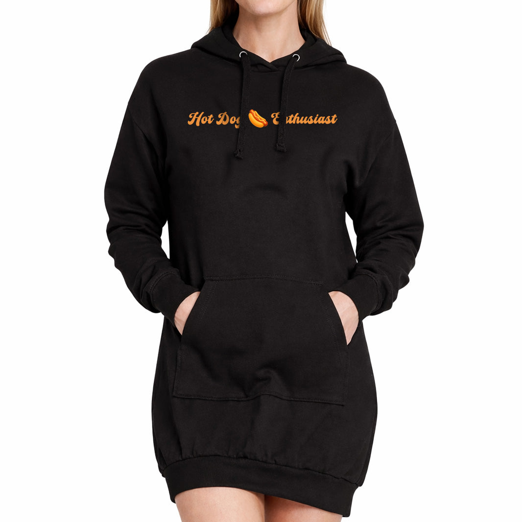 Hot Dog 🌭 Enthusiast – Premium Adult Hoodie Dress