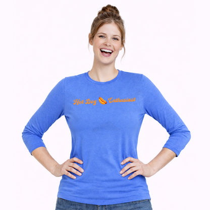 Hot Dog 🌭 Enthusiast – Women’s Perfect Blend® CVC Long Sleeve Tee
