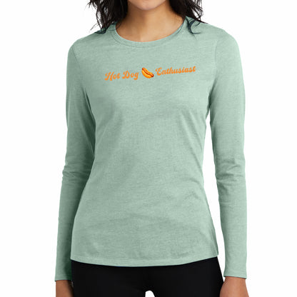 Hot Dog 🌭 Enthusiast – Women’s Perfect Blend® CVC Long Sleeve Tee
