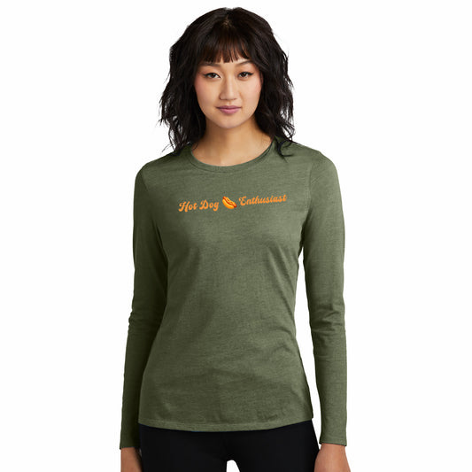 Hot Dog 🌭 Enthusiast – Women’s Perfect Blend® CVC Long Sleeve Tee