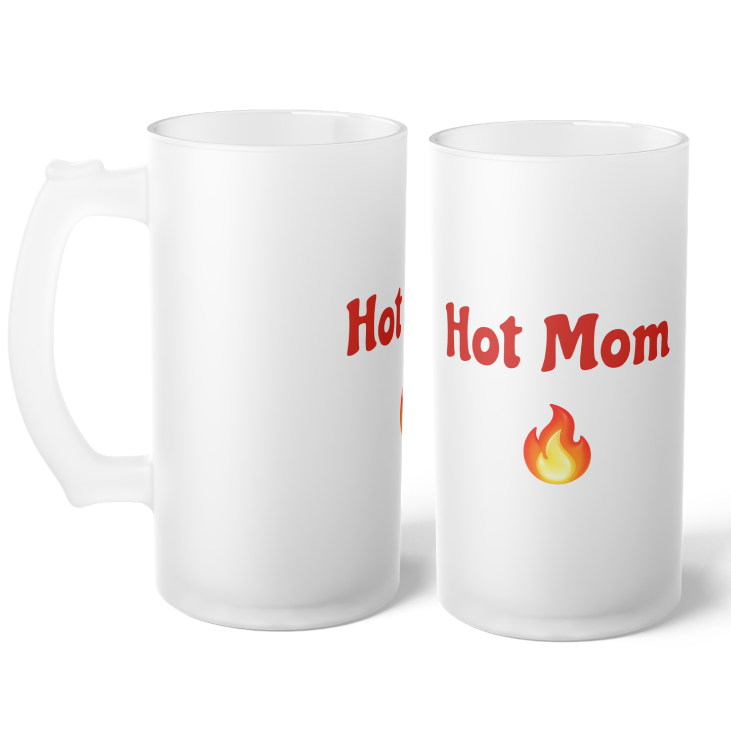 Hot Mom🇺🇸 🔥 – Frosted Glass Beer Mug 16oz
