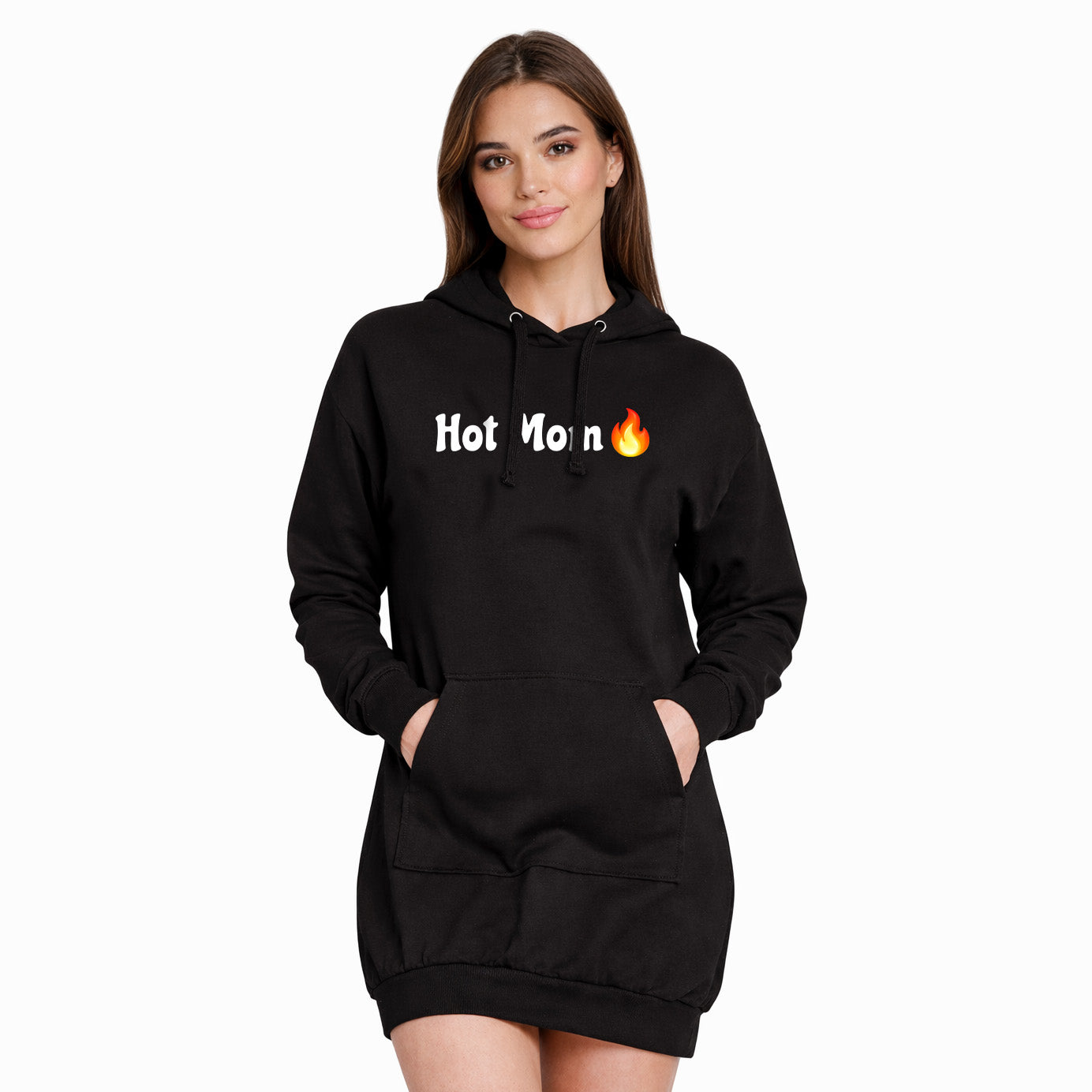 Hot Mom🇺🇸 🔥 – Black Premium Adult Hoodie Dress