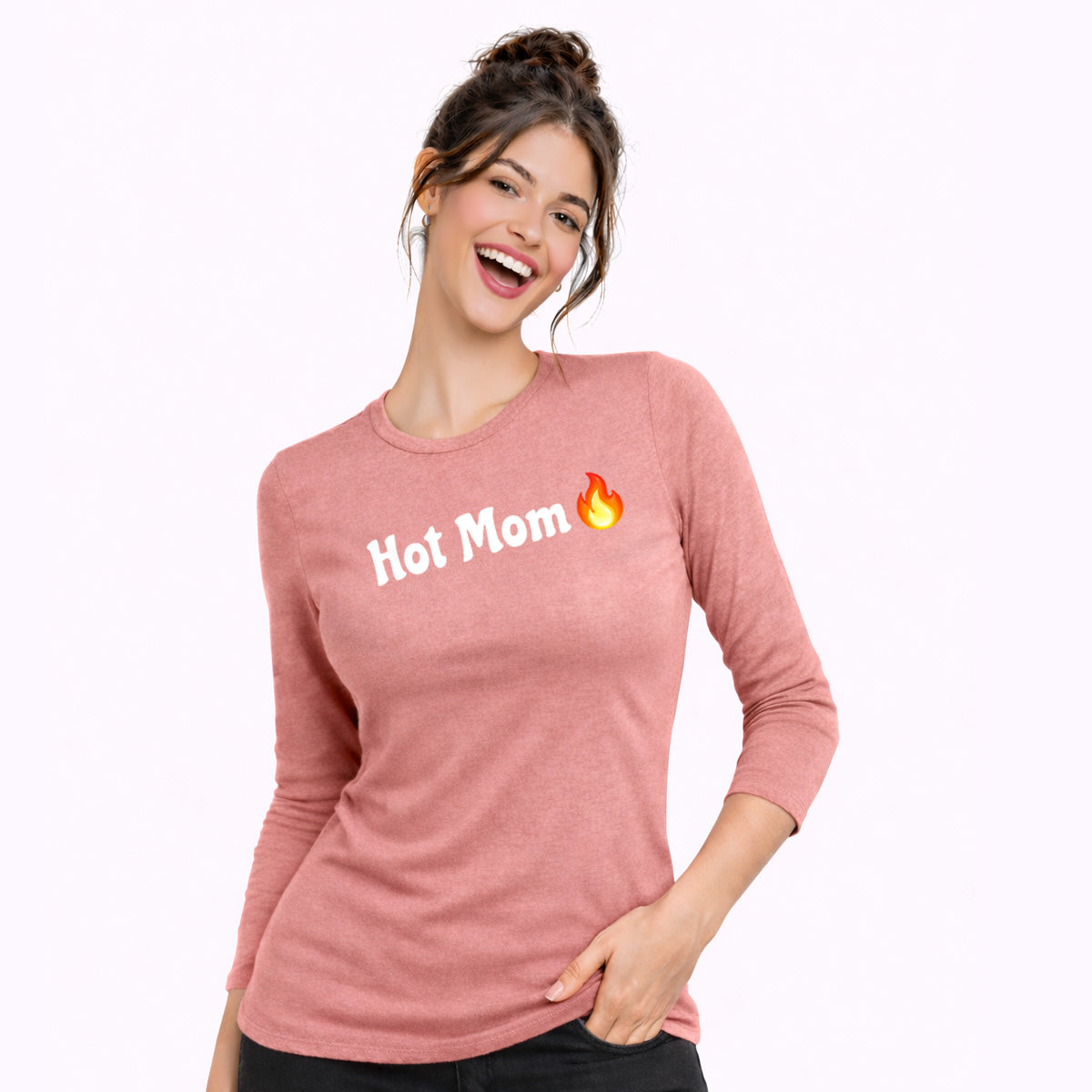 Hot Mom🇺🇸 🔥 – Women’s Perfect Blend® CVC Long Sleeve Tee
