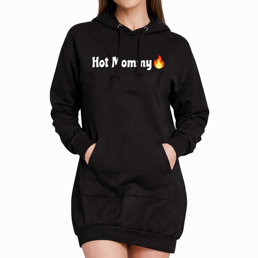 Hot Mommy🇺🇸 🔥 – Black Premium Adult Hoodie Dress