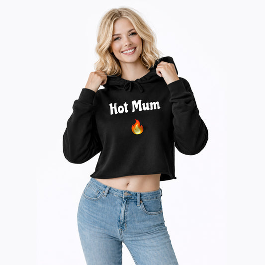 Hot Mum🇬🇧 🔥 – Crop Hoodie