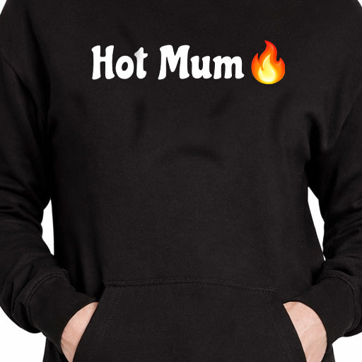 Hot Mum🇬🇧 🔥 – Black Premium Adult Hoodie Dress