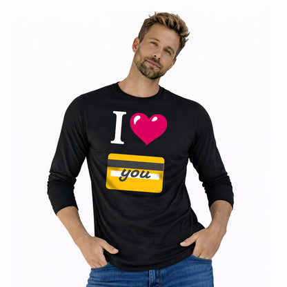 I 🩷 you 💳 – Black Classic Long Sleeve T-Shirt