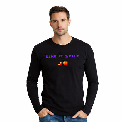 Like it Spicy 🌶 🍑 – Men's Long Sleeve Crew Tee