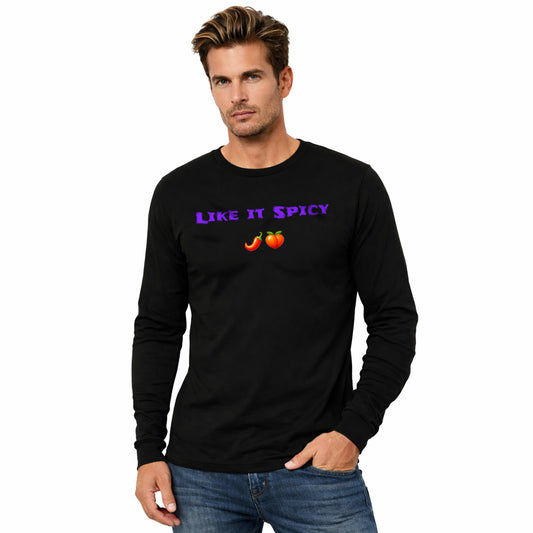 Like it Spicy 🌶 🍑 – Unisex Jersey Long Sleeve Tee
