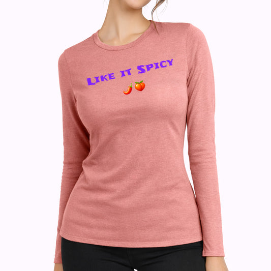 Like it Spicy 🌶 🍑 – Women’s Perfect Blend® CVC Long Sleeve Tee