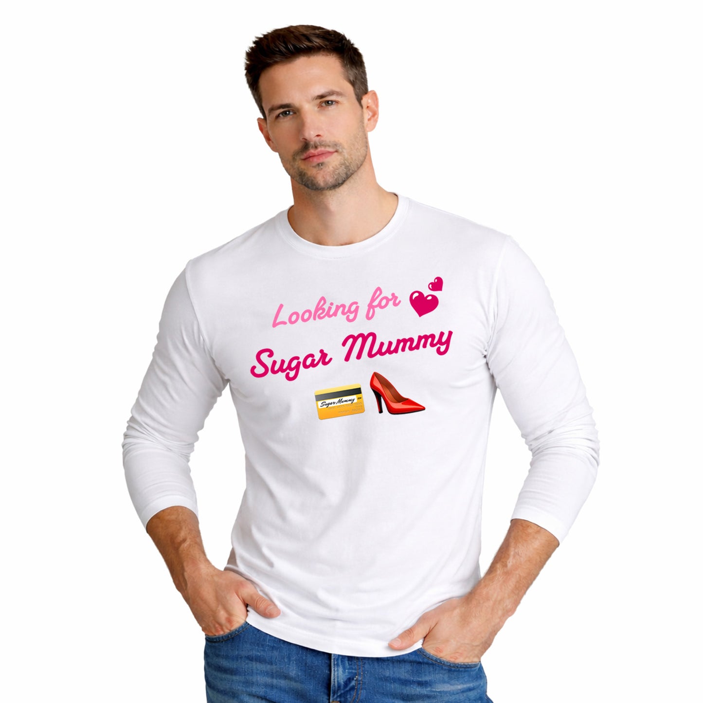 Looking for Mummy🇬🇧 👠 – Men's Long Sleeve Crew Tee