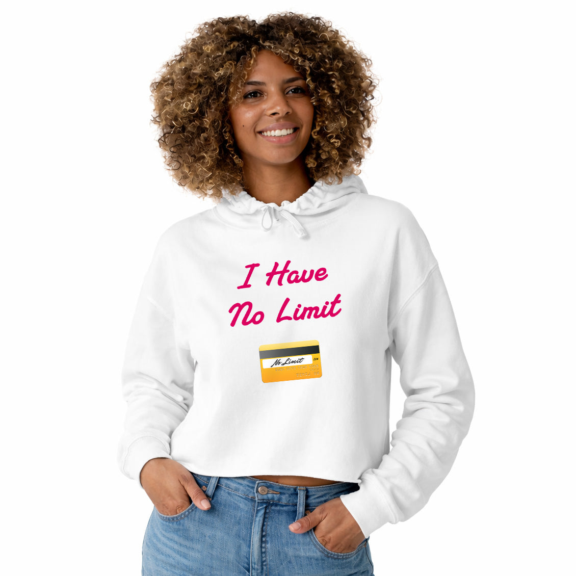 No Limit 💳 – Crop Hoodie