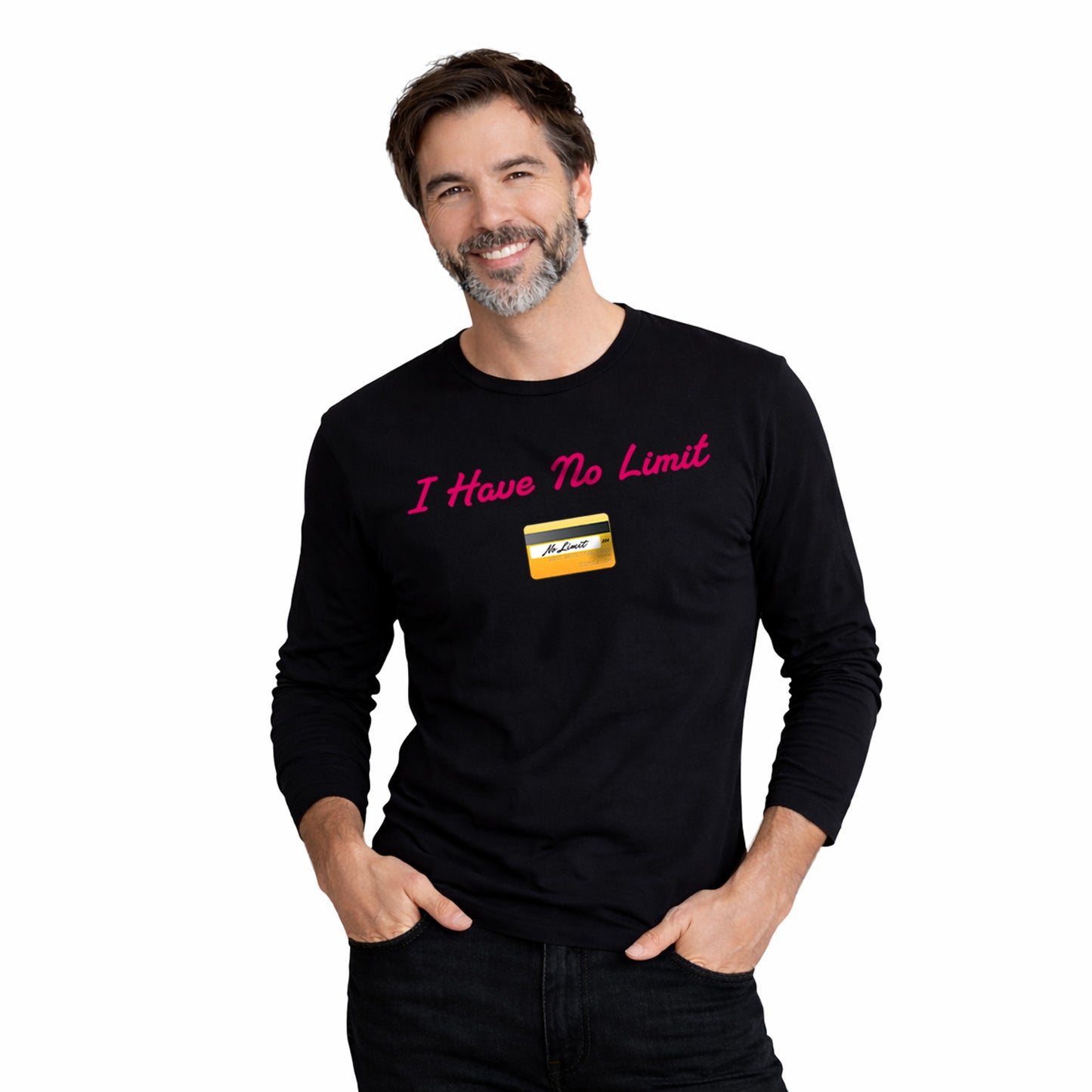 No Limit 💳 – Men's Long Sleeve Crew Tee